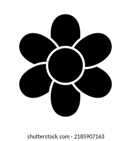Blumensymbol, Vektorgrafik auf weißem Hintergrund