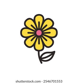 flower icon vector illustration style
