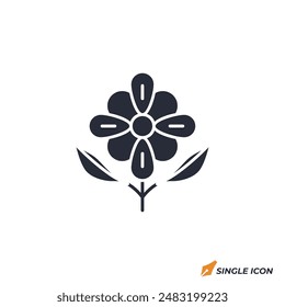 Icono de flor Ilustración vectorial. Símbolo de la flor aislado sobre fondo blanco.