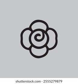 Flower icon vector illustration. Tulip silhouette creative sign. Minimal classic symbol. Rose icon. One of set web icons