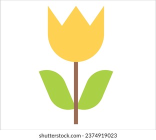 Icono de flor ilustrador de vectores de rosa floral cactus sobre fondo blanco 