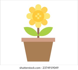 Flower icon vector illustrator floral rose cactus on white background 