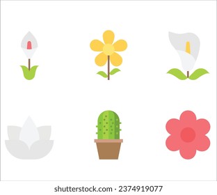 Blumensymbol, Vektorgrafik-Vektorgrafik von Blumenrosen auf weißem Hintergrund 