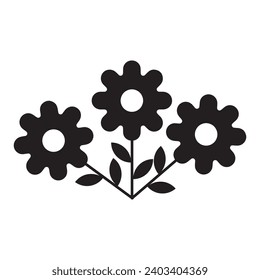 Blumensymbol, Vektorgrafik-Logo-Design