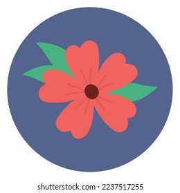 imagen vectorial de icono de flor con fondo blanco