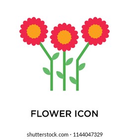 Flower icon vector isolated on white background for your web and mobile app design, Flower logo concept