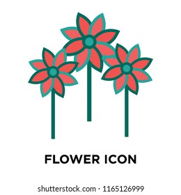 Flower icon vector isolated on white background, Flower transparent sign , nature symbols