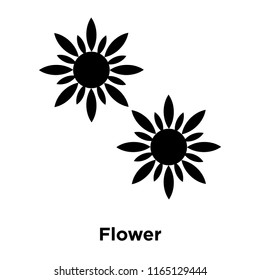 Flower icon vector isolated on white background, Flower transparent sign , black symbols