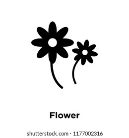 Flower icon vector isolated on white background, logo concept of Flower sign on transparent background, filled black symbol