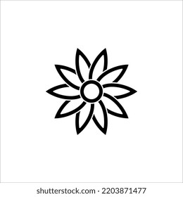 Flower icon., Flower icon vector isolated on white background. Flower icon illustration.