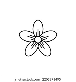 Flower icon., Flower icon vector isolated on white background. Flower icon illustration.