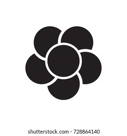 Flower icon. Vector isolated icon for web and mobile on white background.