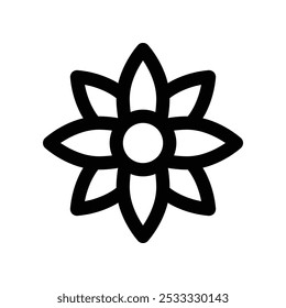 ícone de flor. ícone de linha de vetor para seu site, celular, apresentação e design de logotipo.