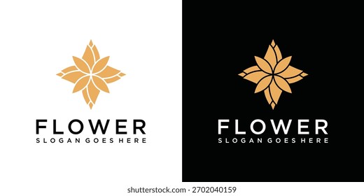 Plantilla de diseño de logotipo de Vector de icono de flor