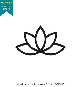 flower icon vector logo template, lotus icon 