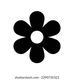 Blumensymbol-Vektorgrafik auf trendigem Design