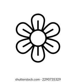 Blumensymbol-Vektorgrafik auf trendigem Design
