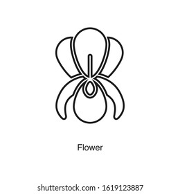 Flower icon vector on white background. Black icon illustration