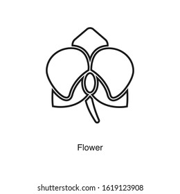 Flower icon vector on white background. Black icon illustration