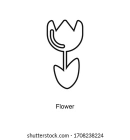 Flower icon vector on white background. Black icon illustration