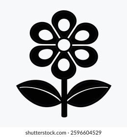 Flower icon vector on white background