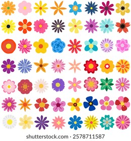 Flower icon vector set. Garden illustration sign collection. Flora symbol or logo.