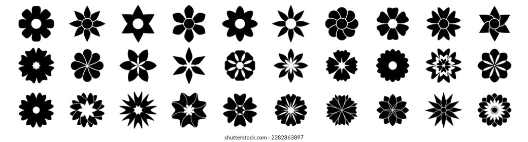 Flower icon. Flower vector set. Vector illustration