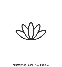 Flower Icon vector sign isolated for graphic and web design. Flower symbol template color editable on white background.