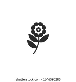 símbolo del vector de flor aislado para diseño gráfico y web. color de plantilla de símbolo de flor editable en fondo blanco.