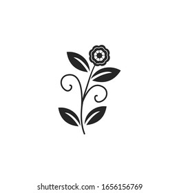 Blumensymbol Vektorillustration Zeichen einzeln für Grafik und Webdesign. florale Symbolvorlage Farbe editierbar auf weißem Hintergrund.