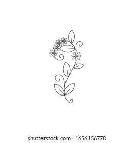 flower icon vector sign isolated for graphic and web design. flower symbol template color editable on white background.