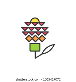 flower  icon vector. flower sign on white background. flower icon for web and app