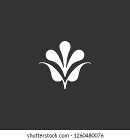flower icon vector. flower sign on black background. flower icon for web and app