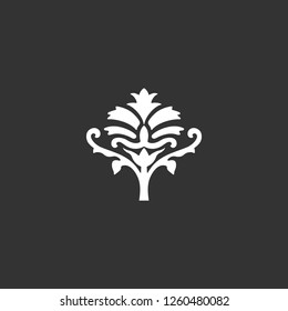 flower icon vector. flower sign on black background. flower icon for web and app