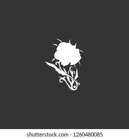 flower icon vector. flower sign on black background. flower icon for web and app