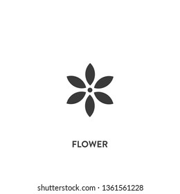 vector de icono de flor. signo de flor sobre fondo blanco. icono de flor para web y aplicación
