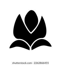 Flower icon vector. Spring illustration sign. Leaves symbol or logo.