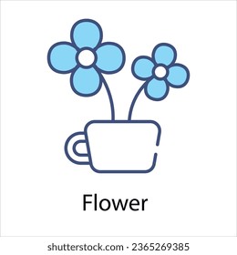 Flower icon vector stock illustration