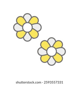 Flower icon vector stock illustration