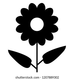 Flower icon vector. Sunflower icon isolated vector