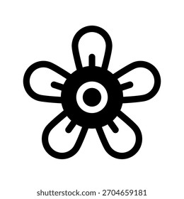Flower Icon Vector Symbol Design Illustration