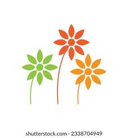 flower icon vector template illustration logo design