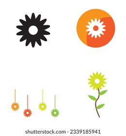 flower icon vector template illustration logo design