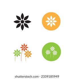 flower icon vector template illustration logo design