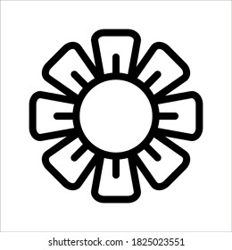Blumensymbol, Vektorgrafik-Design-Vorlage auf weißem Hintergrund EPS10