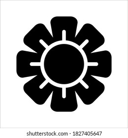 Flower icon vector trendy design template on white background eps 10
