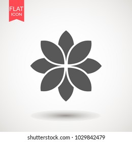 Flower icon vector, in trendy flat style isolated on white background. Flower vector illustration