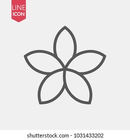 Flower icon vector, in trendy flat style isolated on white background. Flower vector illustration