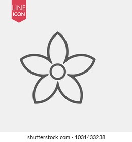 Flower icon vector, in trendy flat style isolated on white background. Flower vector illustration
