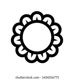 Flower icon., Flower icon vector, in trendy flat style isolated on white background. Flower icon image, Flower icon illustration. coloring book